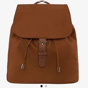 Stoney Clover Lane Flap Back Pack, string closure in chocolate brown and gold!